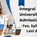Integral University MBA Admission | Fee, Syllabus, Last Date